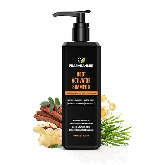 Root Activator Shampoo for Men and Women – Rosemary & Boiton Hair Growth Shampoo for Thinning Hair, Hair Loss & Scalp Health – Natural Herbal Formula with Cooling Sensation – Sulfate-Free – 10.1 fl oz