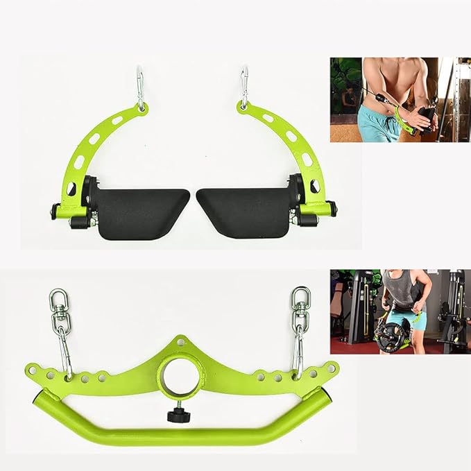 KORIKAHM Adjustable Lat Pull down Bar, Cable Machine Attachments for Gym, Home Gym Fitness T-bar Row Pulldown Attachments, Lat Pull Down Machine Wide Grip Neutral Grip Handle