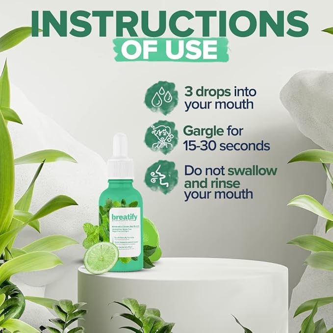 Bad Breath Eliminating Serum – Bad Mouth Smell Removing Drops – Easy to Carry and Handy Fresh Breath Oil-serum, 20 mL, 0.68 Oz (Pack of 3, 2.04 Oz)