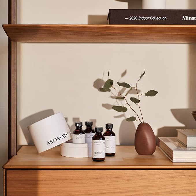 AromaTech The Bestsellers Set | Gift Set of Aroma Diffuser Essential Oils Blend of Santal, The Hotel, White Tea & Thyme, and Love Affair - 10 mL (4 Pack)