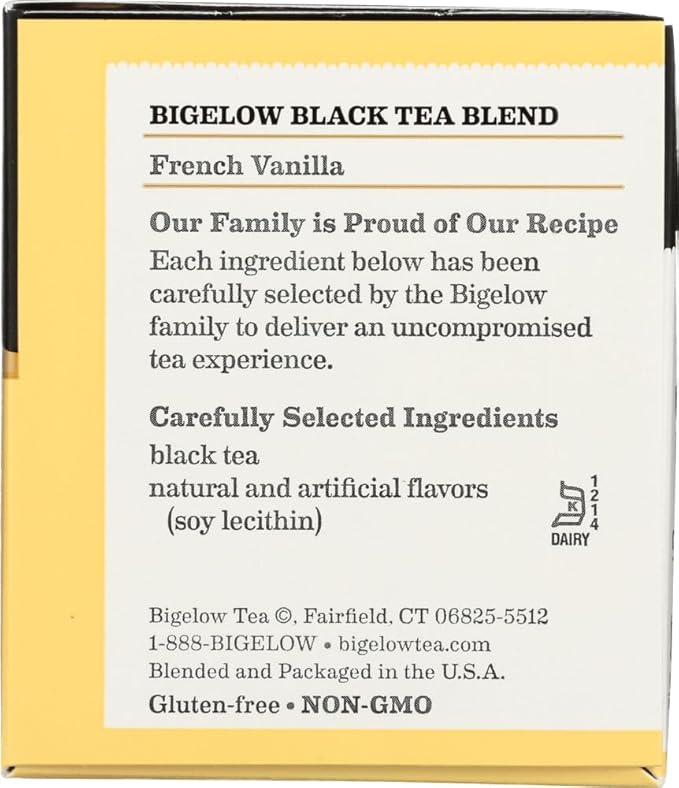 Bigelow French Vanilla Tea 1.28 OZ(Pack of 4)4
