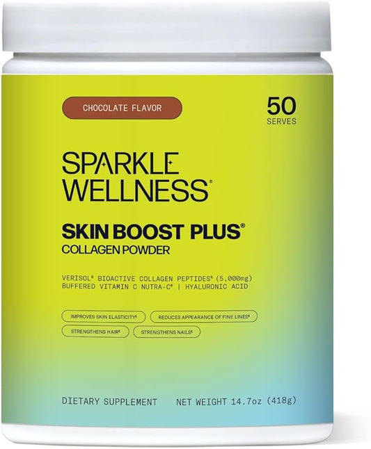 VERISOL Bioactive Hydrolyzed Collagen Peptides | Collagen Powder Supplement with Vitamin C & Hyaluronic Acid for Hair, Skin, and Nail Health | Skin Boost Plus (Chocolate) [50-Serves]
