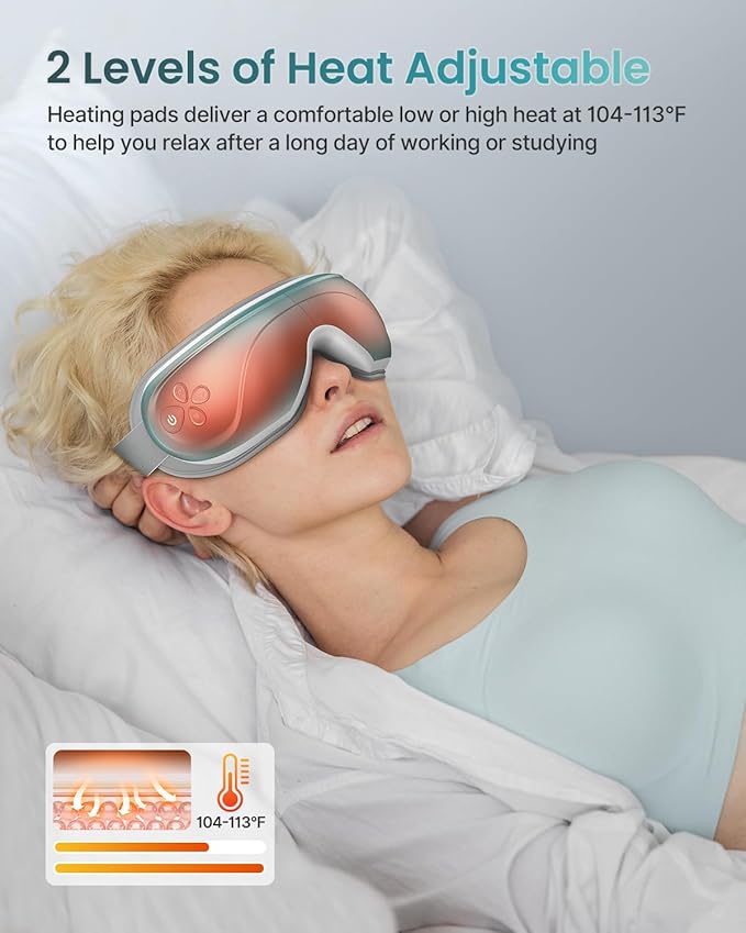 RENPHO Eye Massager with Heat, Eyeris 2 Birthday Gifts for Mom Dad Women Men Face Massager, Heated Eye Mask for Improve Sleep