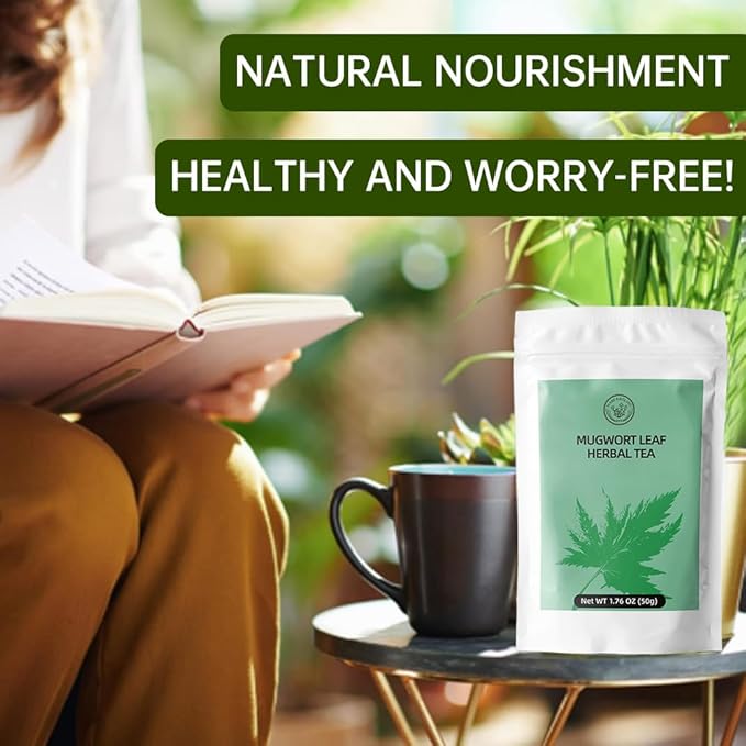 HANFANGLING Mugwort Tea, Natural Herbal Tea, Refreshing, Made from Premium Natural Mugwort Buds, Gift Tea (Loose Leaf)