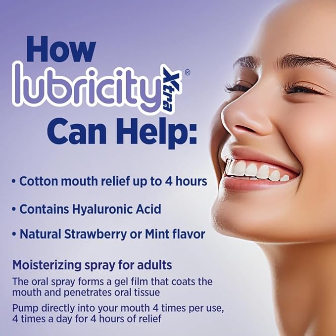 Moisturizer Oral Spray - Advanced Formula - Hyaluronic Acid and Xylitol, Saliva Substitute Oral Spray, The Most Satisfactory Solution in Dry Mouth Products (0.5 Fl. Oz., Strawberry)
