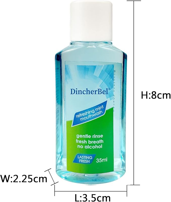 Mouthwash Travel Size, Portable Original Mint Mini Mouthwash Bulk, 35ml/1.2oz (24Pack, Mint)