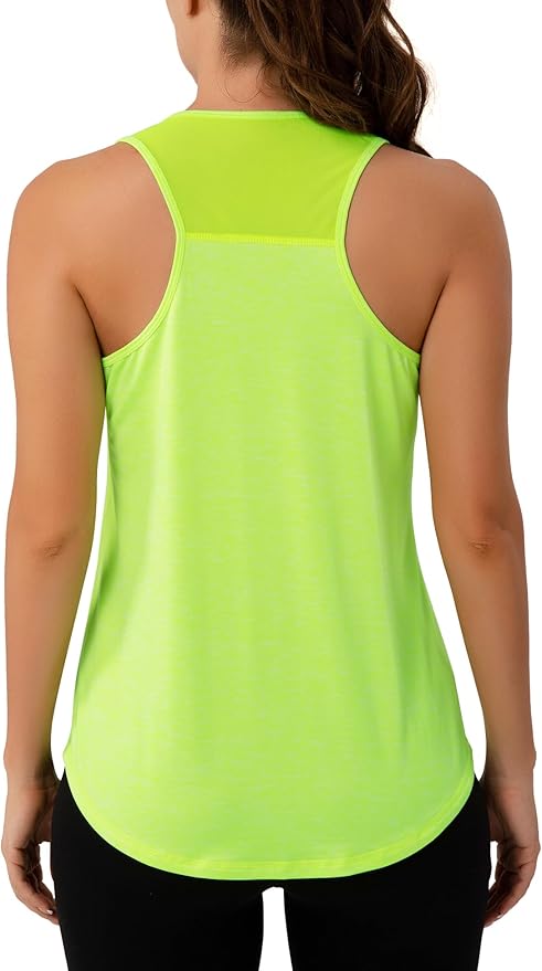 Aeuui Womens Workout Tops Sleeveless Racerback Tank Tops Mesh Yoga Athletic Running Shirts Gym Clothes for Women