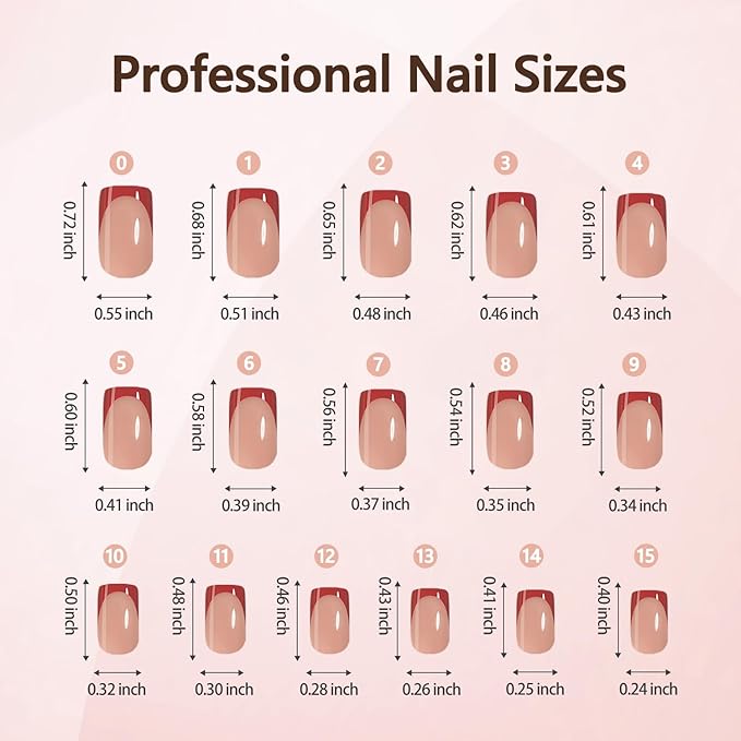 Misssix XBASICTIPS French Tip Press On Nails, 600 Pcs Short Square French Gel Nail Tips, 20 Colors Fake Nails Starter Kit with U V Lamp, Top Coat and Gel Glue for Nail Art DIY 15 Sizes