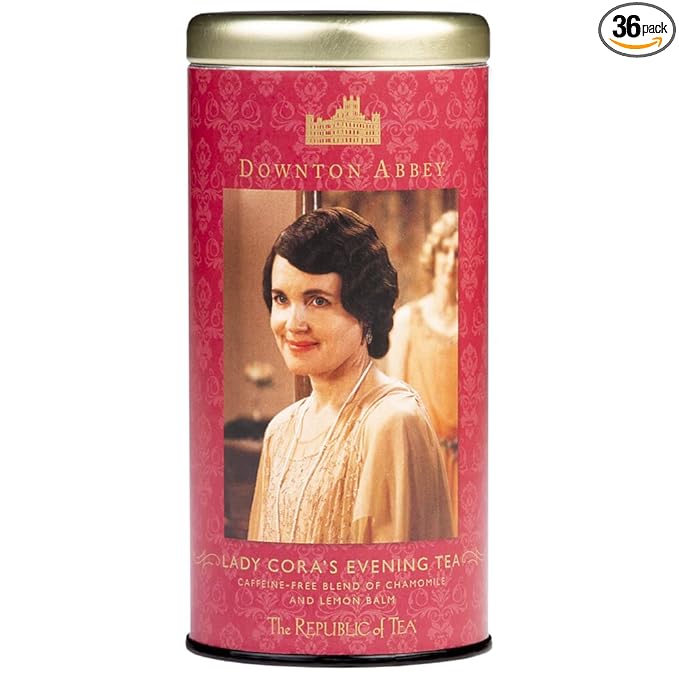 The Republic of Tea Downton Abbey Lady Cora's Evening Herbal Tea, 36 Tea Bags, Gourmet Chamomile Tea