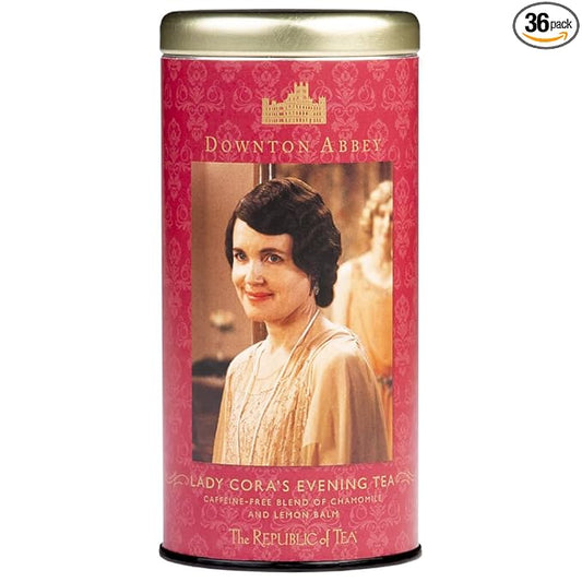The Republic of Tea Downton Abbey Lady Cora's Evening Herbal Tea, 36 Tea Bags, Gourmet Chamomile Tea