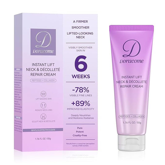 Retinol, Collagen & Hyaluronic Acid Neck Firming Cream – Anti-Aging Neck Cream for Firming & Tightening, Helps Improve the Look of Sagging Skin on Neck & Face, 1.76 Fl Oz