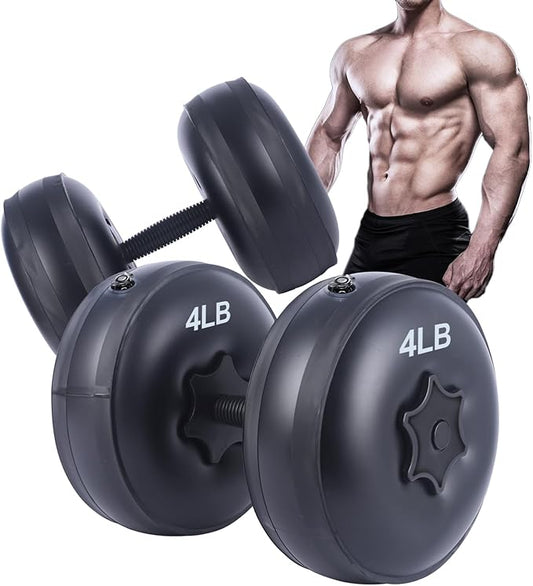 Water Filled Dumbbells Set - Water Filled Weights - Portable Travel Weights - Weights Adjustable Dumbbells - Portable Fitness Equipment - Strength Training - Fitness and Shaping
