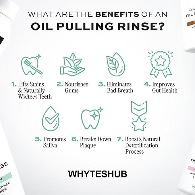 Spearmint Oil Pulling Rinse with Organic Cold-Pressed Coconut Oil, Helps Maintain Gum Health & Freshens Breath - 8 fl oz