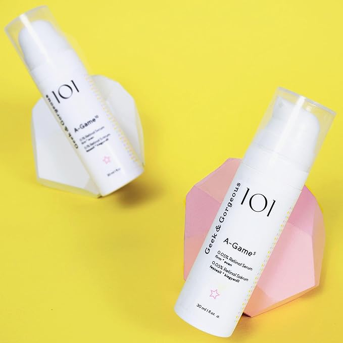 Geek & Gorgeous - A-Game 5 - 0.05% Retinal serum - Silky, Lightweight, Medium-Strength Retinal - for all skin types, especially combination & oily skin, 1 oz