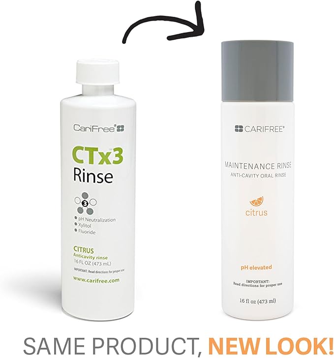CariFree Maintenance & Prevention Kit, Citrus Flavored | Anti-Cavity Fluoride Toothpaste & Mouthwash Freshens Breath and Moistens Mouth | Dentist Recommended for Oral Care (2 Piece Set)