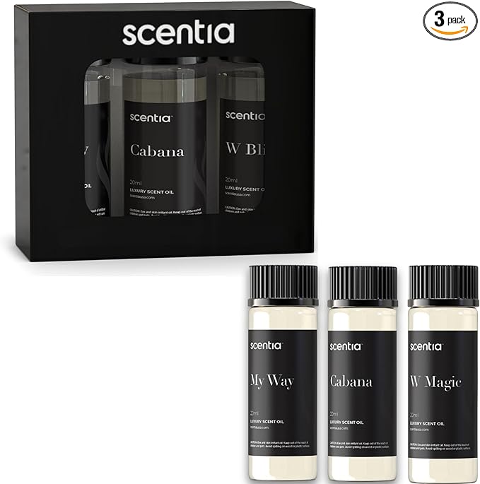 Scentia Hotel Diffuser Oil | Aromatherapy Fragrances Inspired by 5-Star Hotels | Luxurious Scents Gift Set - 3 x 20ml Bottles Set - The 1 Hotel Miami, W Hotel & 5- Star Hotels