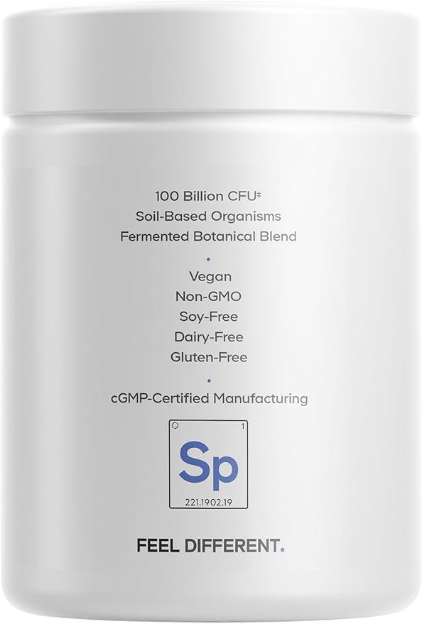 Codeage SBO Probiotics, 100 Billion CFUs Per Serving, Multi Strain Soil Based Organisms Blend and Organic Fermented Botanical Blend, Shelf-Stable, 90 Capsules