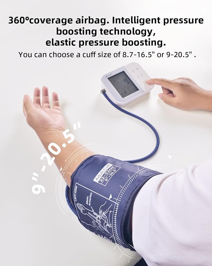 AILE Blood Pressure Monitor for Home Use, 111 Blood Pressure Machine - Blood Pressure Cuff (8.7-16.5") - Voice Broadcast - Accurate and Reliable Upper Arm BP Monitor