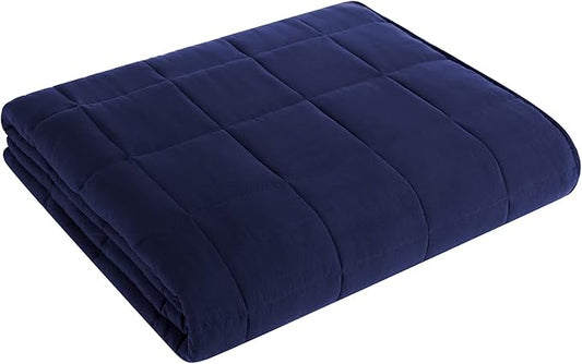 L'AGRATY Weighted Blanket - 80"x87" 25lbs Cooling Breathable Heavy Blanket Microfiber Material with Glass Beads for Adult All-Season Summer Fall Winter Soft Thick Comfort