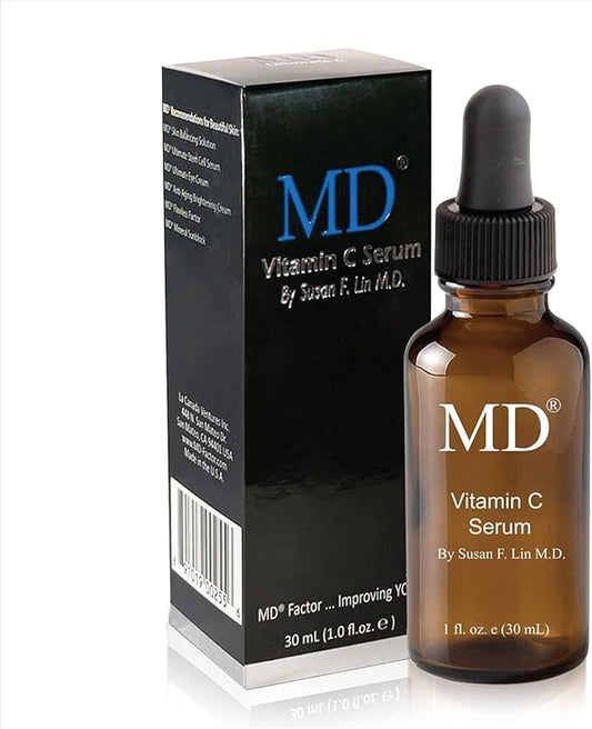 MD Ultimate Vitamin C Serum – Anti-Aging Face Serum with L-Ascorbic Acid for Dark Spot Reduction, Fine Line & Wrinkle Care, and Collagen Support for Radiant Skin