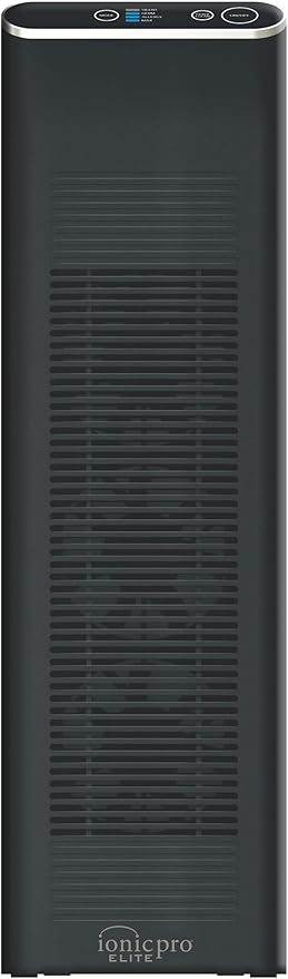 Ionic Pro Platinum (TA740) Negative Ion Air Purifier Tower - Truly Silent Operation – High Performing Unique No Filter Design - Removes Odors, Smoke, Mold, Pet Dander - 600 Sq Ft Capacity
