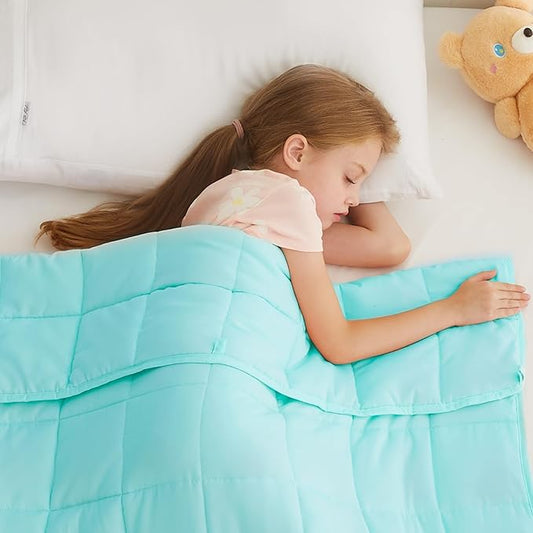 L'AGRATY Weighted Blanket - 36"x48" 3lbs Microfiber Material with Glass Beads Small Blanket for All-Season Summer Fall Winter Soft Thick