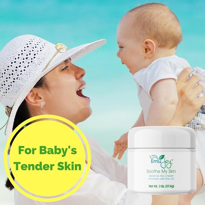 Soothe My Skin Cream for Sensitive Skin - Stocking Stuffers. Eczema Cream Psoriasis Atopic Dermatitis Lichen Sclerosus. Emu Oil with Only Natural Ingredients