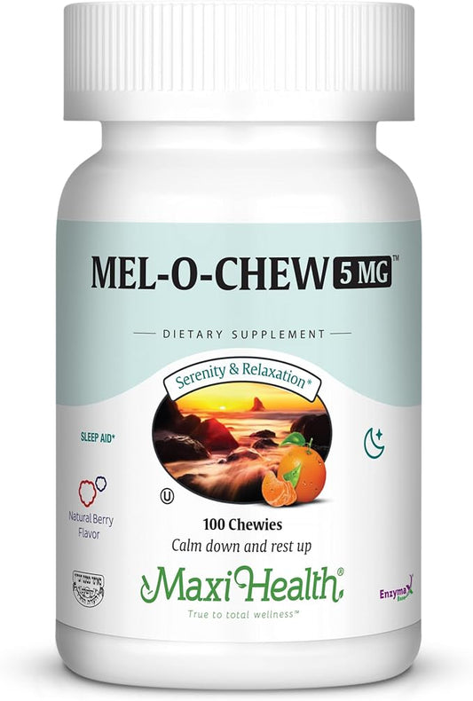 Maxi Health Melatonin 5mg Extra-Strength Fast Acting Melatonin – Encourage Natural Sleep with Melatonin'– Non-Habit Forming Sleep Support Kosher (100 Units)