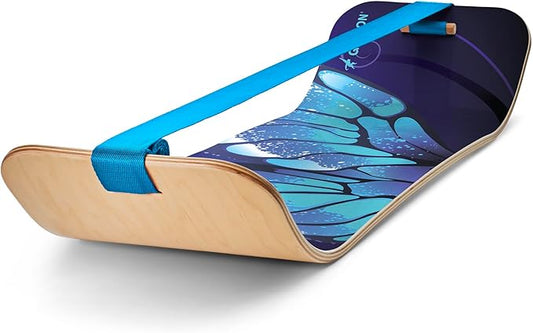 GIBBON SlackBoard - GiBoard Balance Board Kids & Adults - Slackline Balance Trainer - Slack Board Core Workout Equipment Home Gym Training - Standing Desk Exercise - Yoga, Agility, Pilates & More