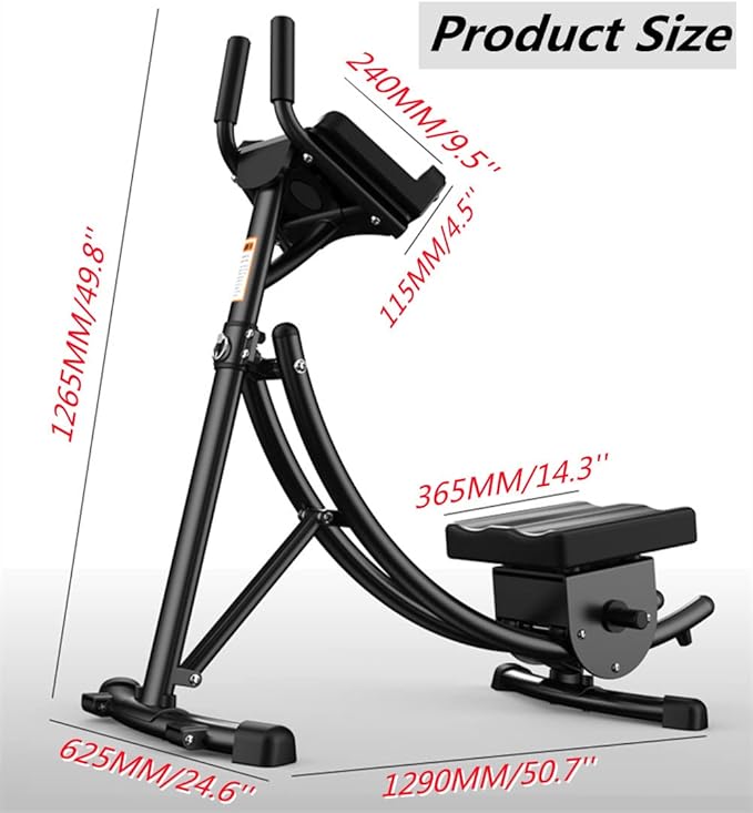 Ab Machine Adjustable Ab Workout Equipment, Abs Machine for Stomach Workout, Abdominal/Core Fitness Equipment For Home Gym,Strength Training Exercise Machine for Women and Men