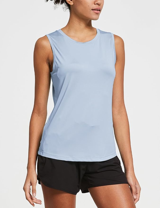 baleaf Workout Tank Tops for Women Sleeveless Running Athletic Loose Fit Yoga Tops Active Shirts Sports Gym Exercise