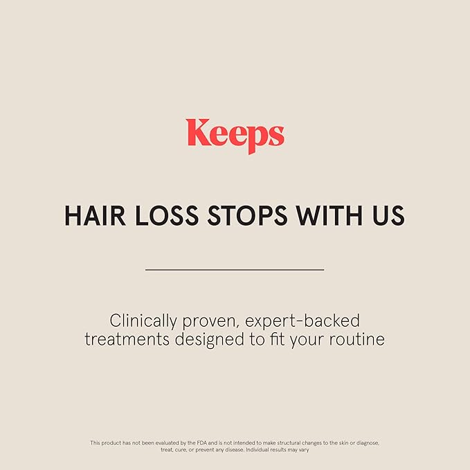 Keeps Extra Strength Minoxidil for Men - 5% Minoxidil Hair Growth Serum - Hair Loss & Regrowth Treatment for Thinning & Bald Spots - Clinically Proven Hair Growth Products - Unscented Topical Aerosol