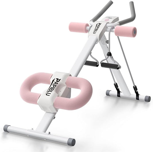 Abdominal Trainers - Adjustable Ab Trainer Machine, Foldable Abdominal Workout Equipment with Knee Protection - Home Gym Core Strength Trainer for Men & Women