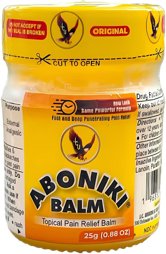 Aboniki Balm (1 Glass Jar) – Powerful Topical Pain Relief Balm for Sore Muscles and Joints. Anti-Inflammatory Muscle Rub for Lower Back, Knee, Neck, Shoulder, and More.
