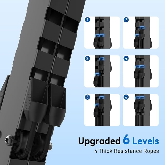 ERGOLIFE Stair Stepper with 3-Level Adjustable Resistance, 350lbs Upgrade Foldable Stairmaster Machine for Home Gym Workout, Cardio Stair Climber with Low Noise