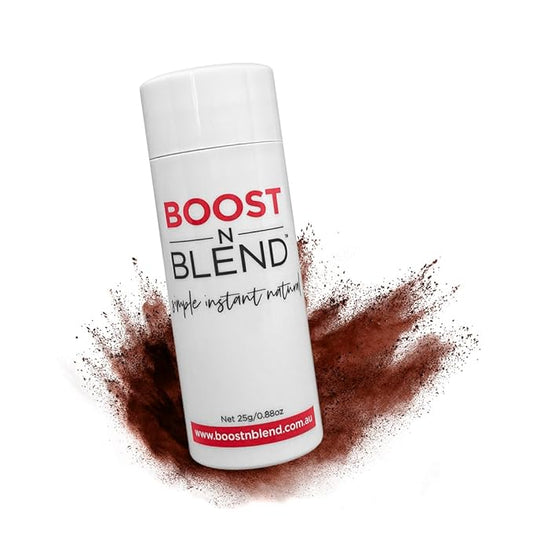BOOST N BLEND Hair Fibers for Thinning Hair, Cotton Hair Volumizer for Women (25g/0.88oz) - Warm Cinnamon Brown
