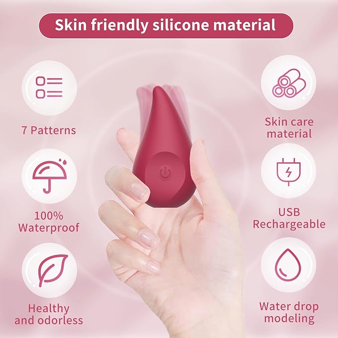Mini Portable Facial & Eye Skin Care Tools - Skin Activated Handheld Cordless Vibration Massager,for Relieving Dark Circles,Eye Bags,and Fine Lines,Improves Facial Skin Laxity and Aging - Red