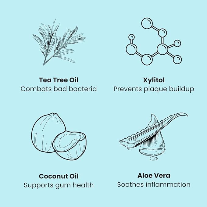 Fizzy Mouthwash Concentrate | Remineralizing Enamel Repair, Nano Hydroxyapatite | 20X Concentrated Travel Size | No Fluoride, Alcohol, Dye | Xylitol, Dry Mouth | Kids & Adults | Rose Lychee