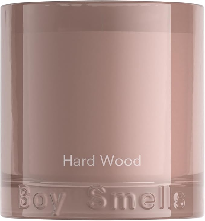 Boy Smells Hard Wood Leather Candle - 8.5 oz - Home Candle with Black Pepper, Leather and Cedarwood - Up to 50-Hour Burn - Cotton Wick