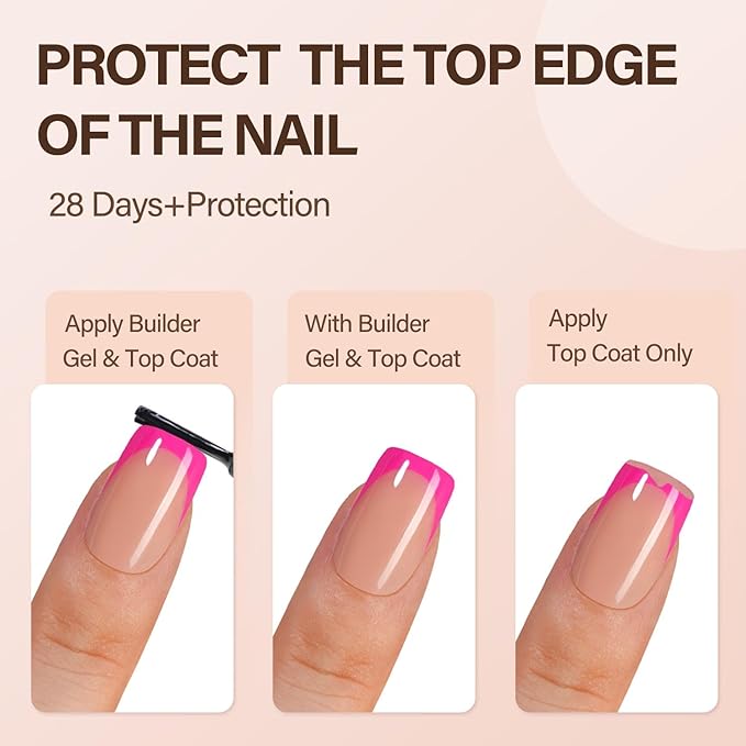 150Pcs French Gel Nail Tips, Vansiho Short Square Nail Tips, Pre-French Tips Press on Nails, Acrylic Fake Nails for Nail Art DIY 15 Sizes