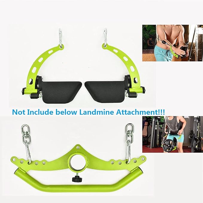 KORIKAHM Adjustable Lat Pull down Bar, Cable Machine Attachments for Gym, Home Gym Fitness T-bar Row Pulldown Attachments, Lat Pull Down Machine Wide Grip Neutral Grip Handle