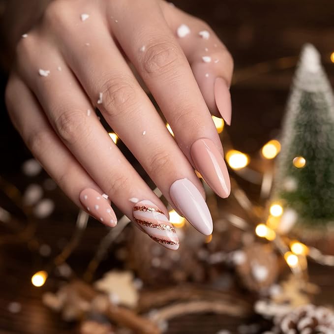 RARJSM Gel Nail Polishes Set of 6pcs Brown Coffee Wine Red Burgundy Nude Purple Pink Champagne Gold Glitter Winter Color Gel Polish Soak Off Curing Require Nail Manicure Salon Beginner DIY at Home