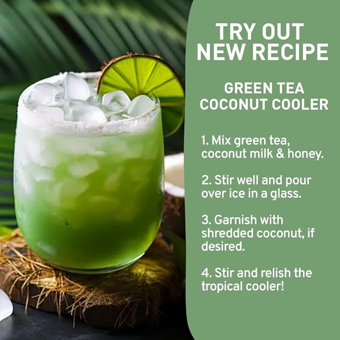 HANDPICK, Green Tea Loose Leaf (255g/9oz) 127 Cups | Non-GMO, 100% Pure Green Tea Leaves Sourced from Himalayas, India | Resealable Ziplock Pouch