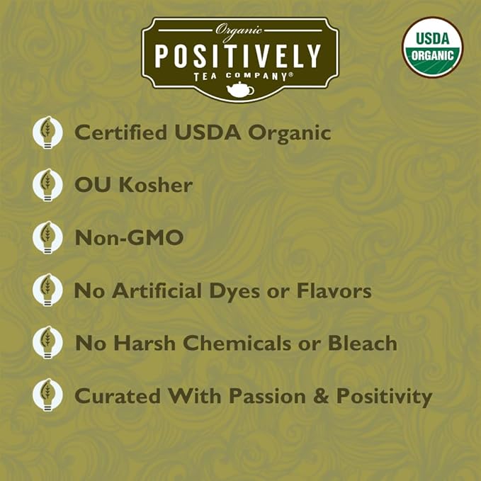 Organic Positively Tea Company, Minty Mate, Yerba Mate Tea Bags, 20 Count