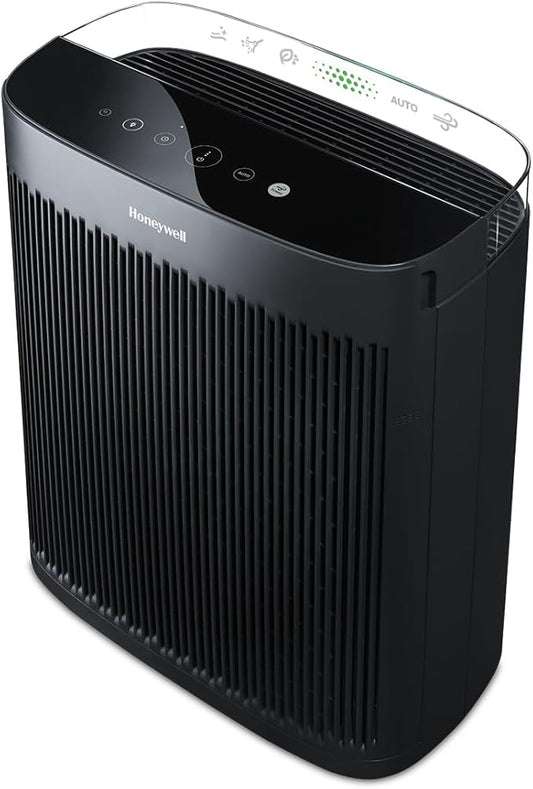 Honeywell HEPA Air Purifier for Home, 1733 Ft² Rooms in 1 hour, Air Quality Indicator, Auto Mode, Reduces Allergens, Dust, Pollen, Smoke, Pet Dander, Odors, Black, HPA5200