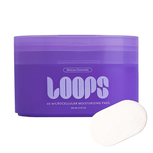 LOOPS MicroCellular Moisturizer - Nourish, Replenish, and Rebalance - Collagen Boosting, Restoring, Moisturizing, and Balancing Skincare - Pre-soaked Veocell Embo Pad - Face Moisturizer