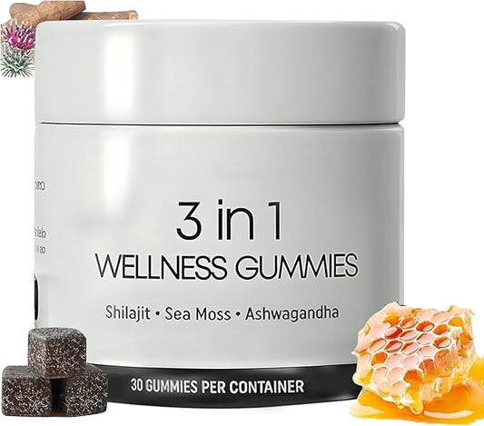 3 in 1 Gummies, Male Balance Gummies, Natural Energy Boost, Immune Support, 30 Day Supply Per Bottle (1)