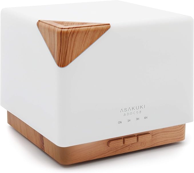 ASAKUKI 700 ml Essential Oil Diffuser for Home and Office, 7 LED Lights Aromatherapy Humidifier with Auto-Off Safety Switch
