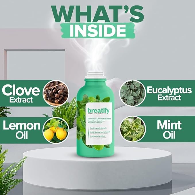 Bad Breath Eliminating Serum – Bad Mouth Smell Removing Drops – Easy to Carry and Handy Fresh Breath Oil-serum, 20 mL, 0.68 Oz (Pack of 6, 4.08 Oz)