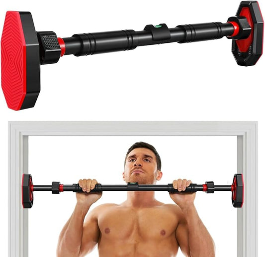 Pull Up Bar Indoor Chin Up Bar for Doorway Body Workout - Locking Mechanism Non-slip Adjustable 25.59-39.37 Width without Screws Max Load 440lbs